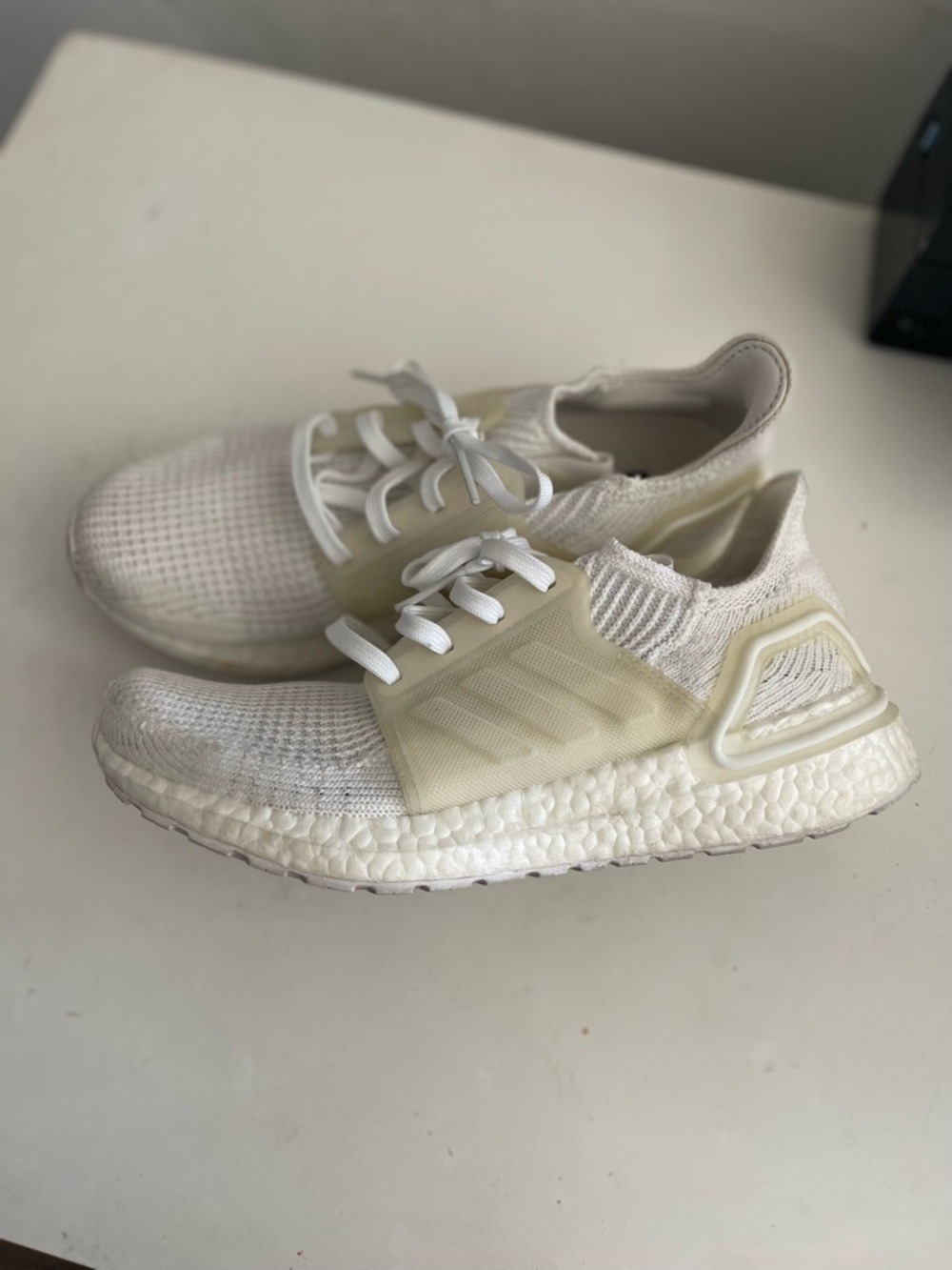 Adidas Ultra Boost Triple White Women’s Sneakers - Picture 1 of 8